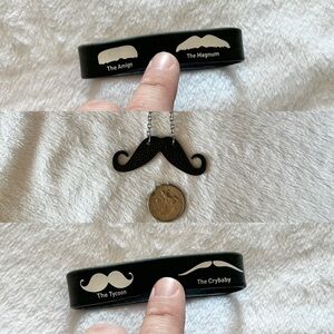 Mustache necklace and bracelet set